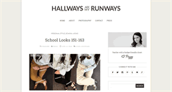 Desktop Screenshot of hallwaysaremyrunways.com
